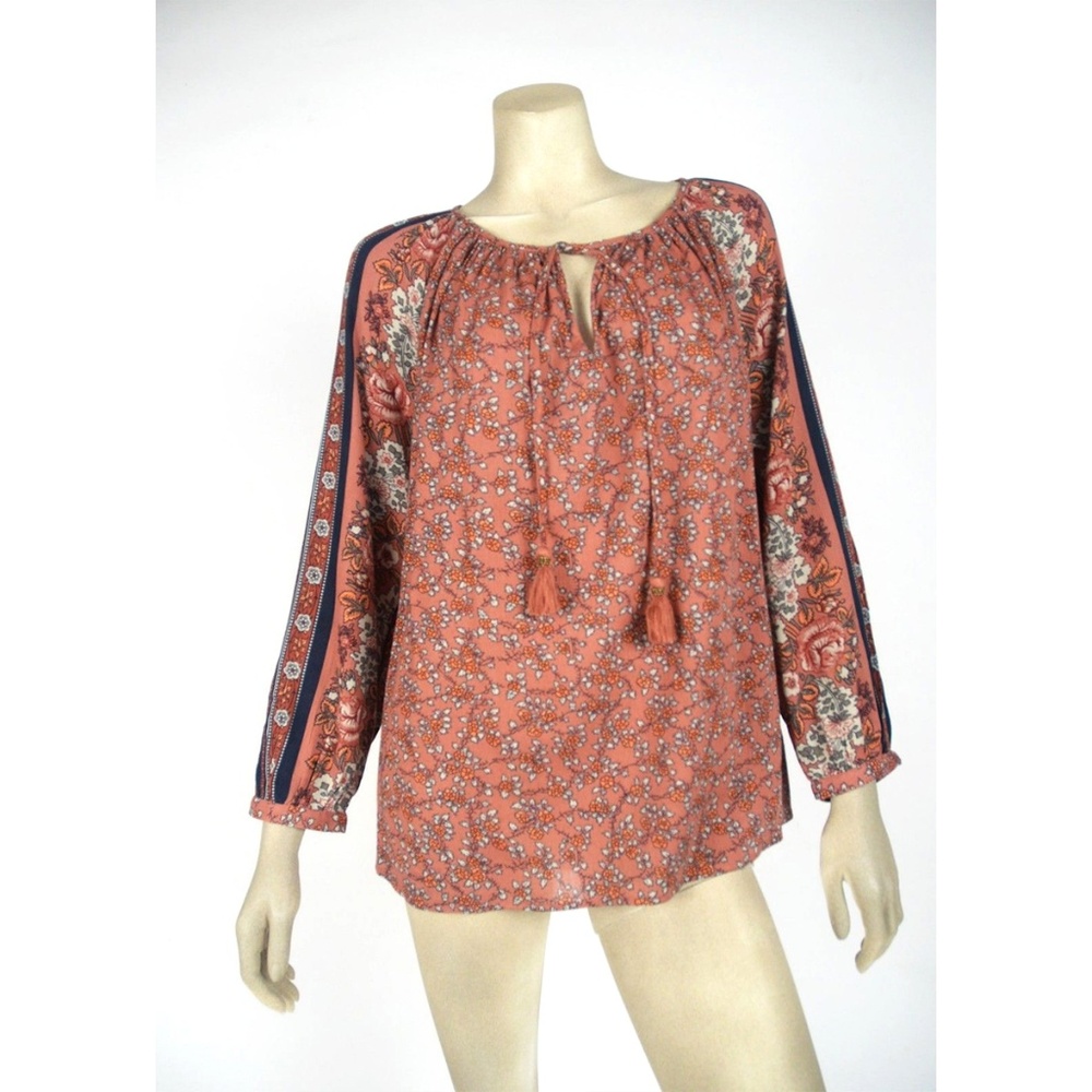 NEW LUCKY BRAND BLOUSE LONG SLEEVE SZ MEDIUM